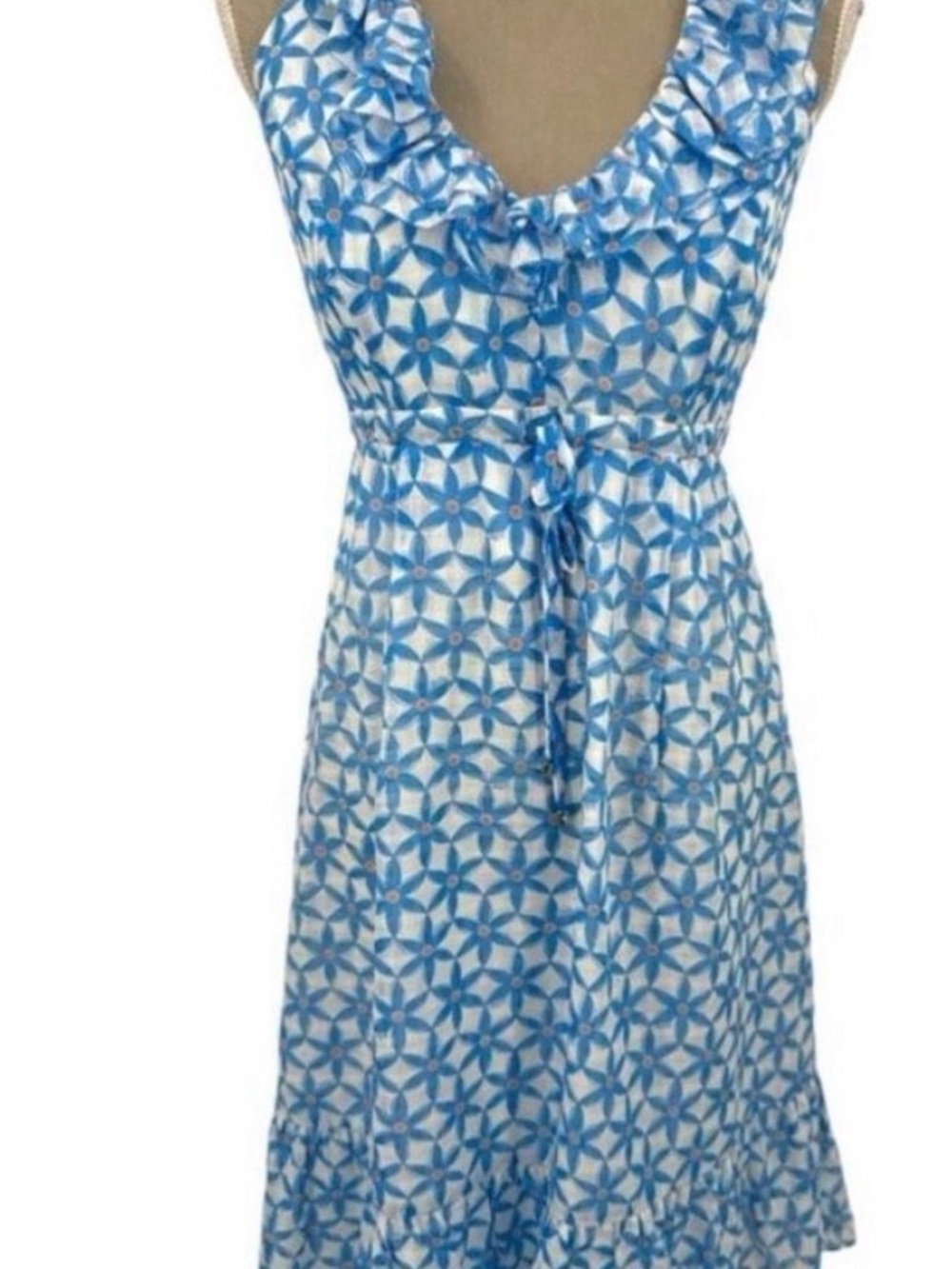 Lilly Pulitzer mini dress/ halter top -sz-12 -Silk - Picture 2 of 14